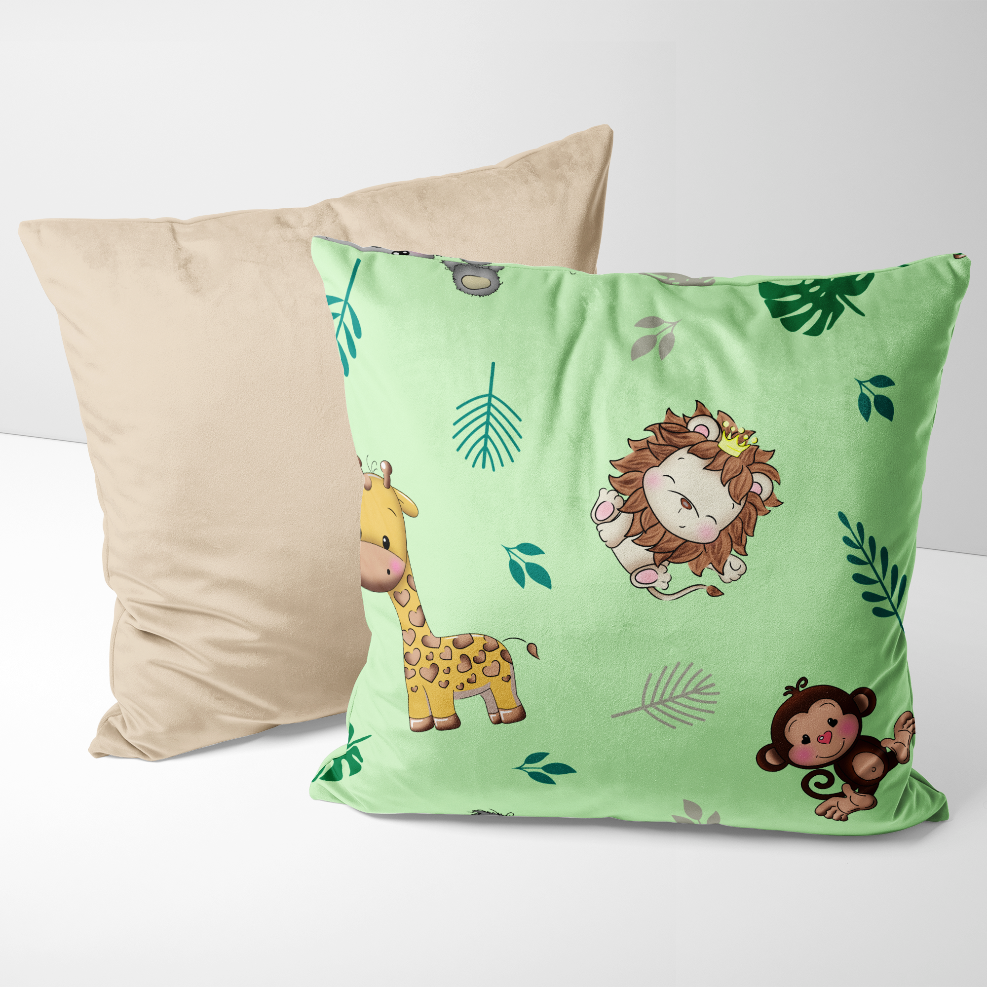 Kit de Almofadas Decorativas - Selva Verde e Palha